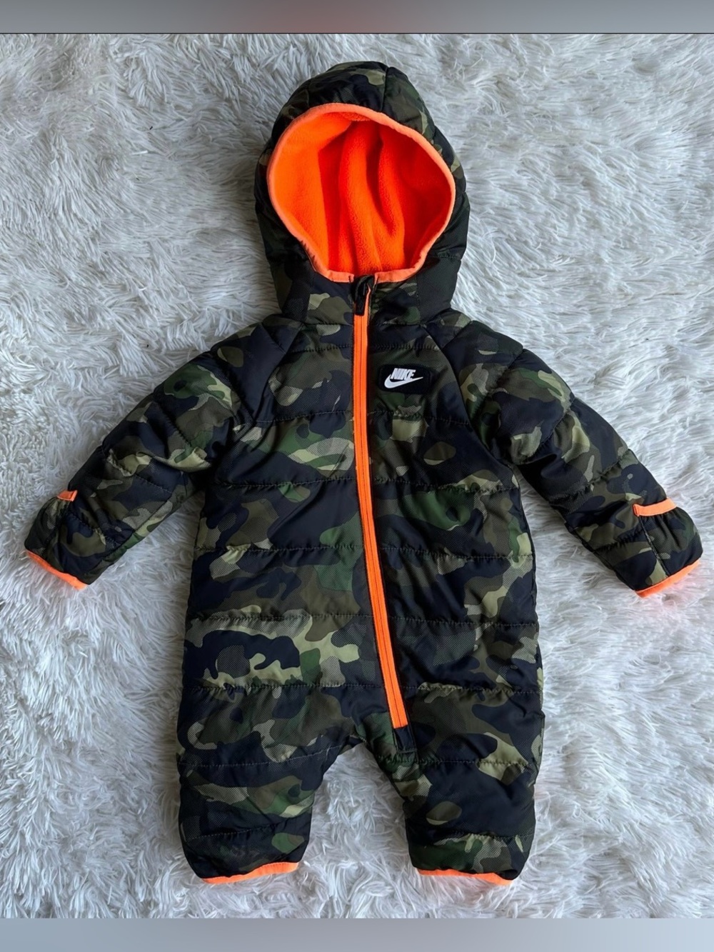 Nike Baby Camo Puffer Snowsuit 3M Hooded One Piece